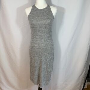 Wilfred Free Aritzia Light Grey Maxi Bodycon Dress